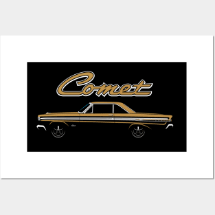 Gold 1964 Comet Caliente Posters and Art